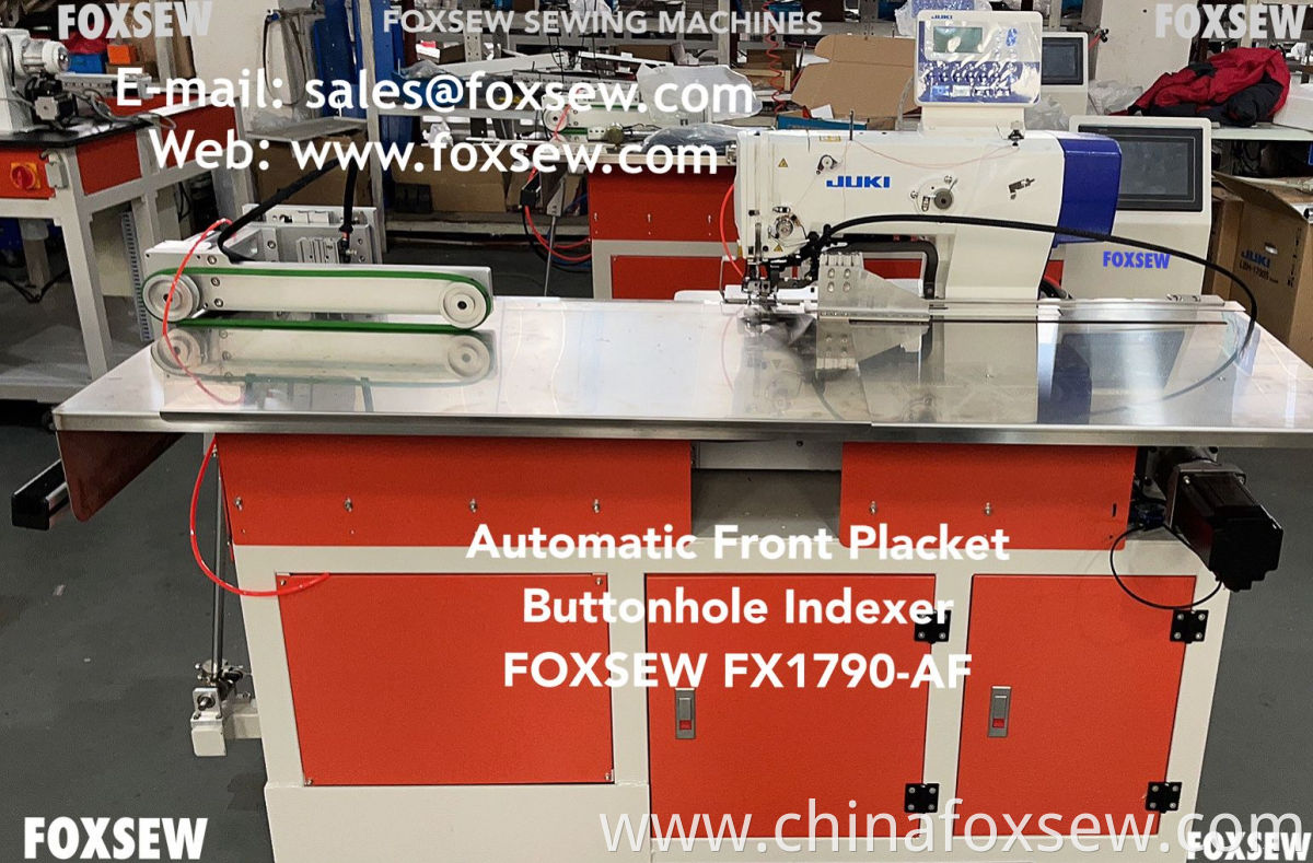 Automatic Shirts Front Placket Buttonhole Indexer Foxsew Fx1790 Af 4